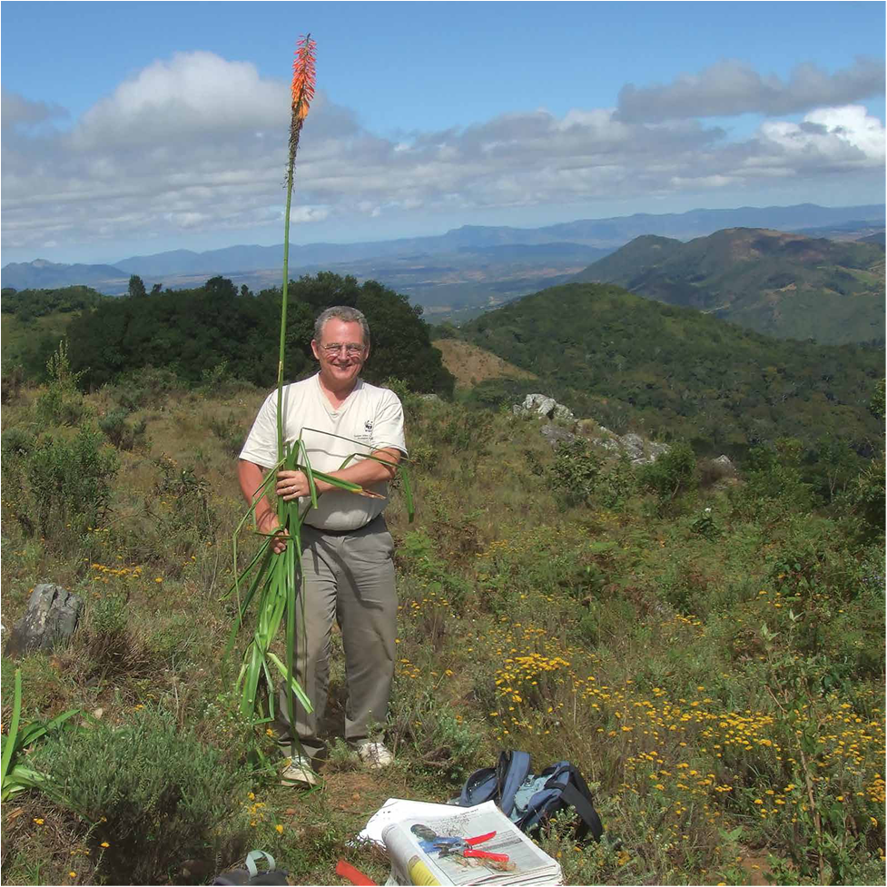 Roy Gereau collecting specimens of